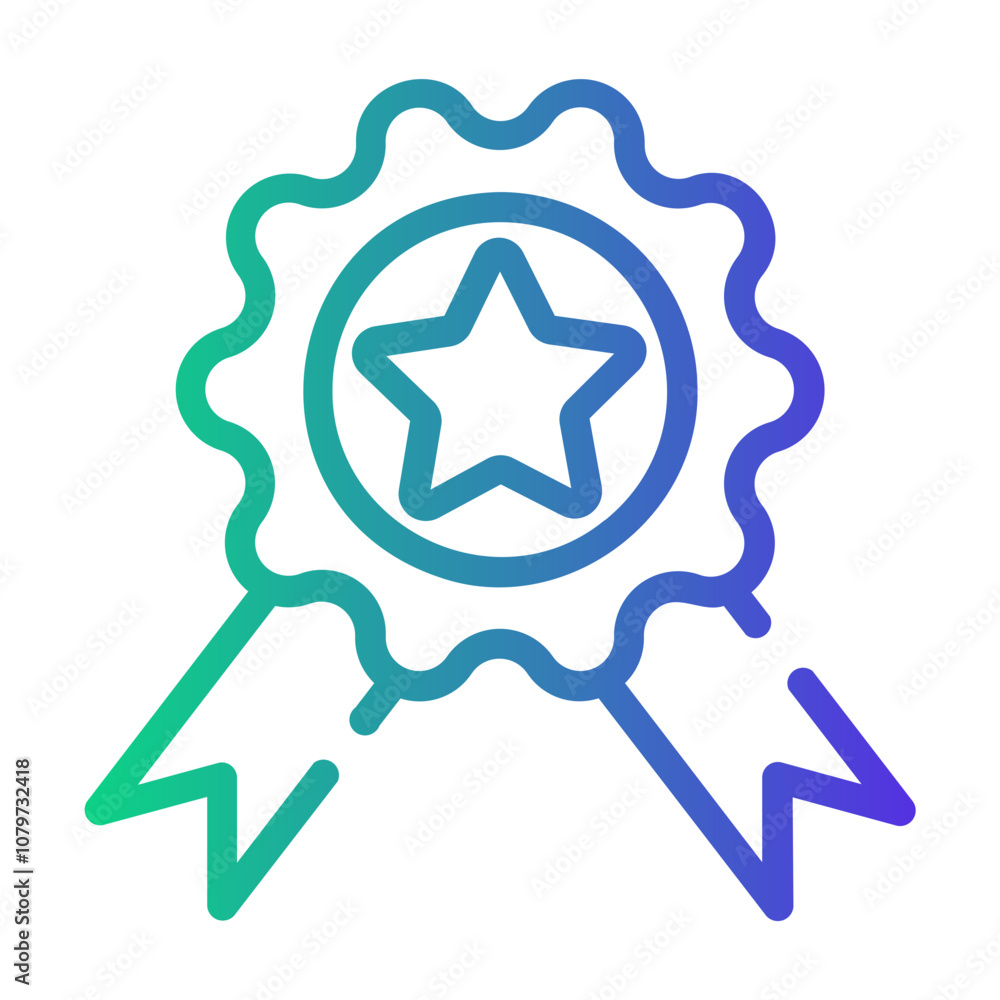 badge Line Gradient Icon badge Line Gradient Icon
