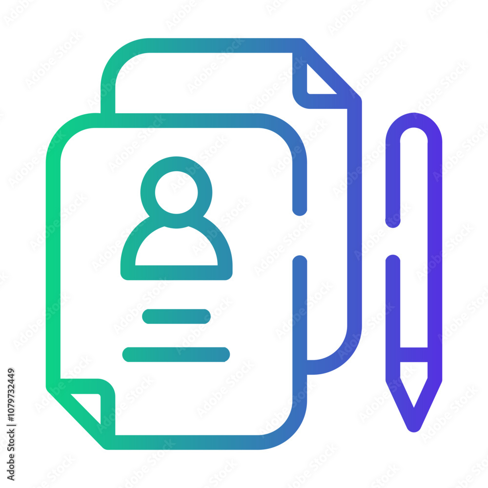 contract Line Gradient Icon contract Line Gradient Icon