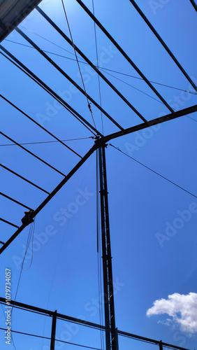 Wallpaper Mural power lines and wires, steel frame building material Torontodigital.ca