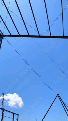 Wallpaper Mural the steel frame of roof under blue sky Torontodigital.ca