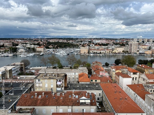 Lookout Bell Tower of St. Anastasia or the view of the old city center of Zadar from the Zadar Cathedral Bell Tower (Croatia) - Vidikovac Zvonik sv. Stošije ili pogled na Zadar sa zvonika katedrale photo