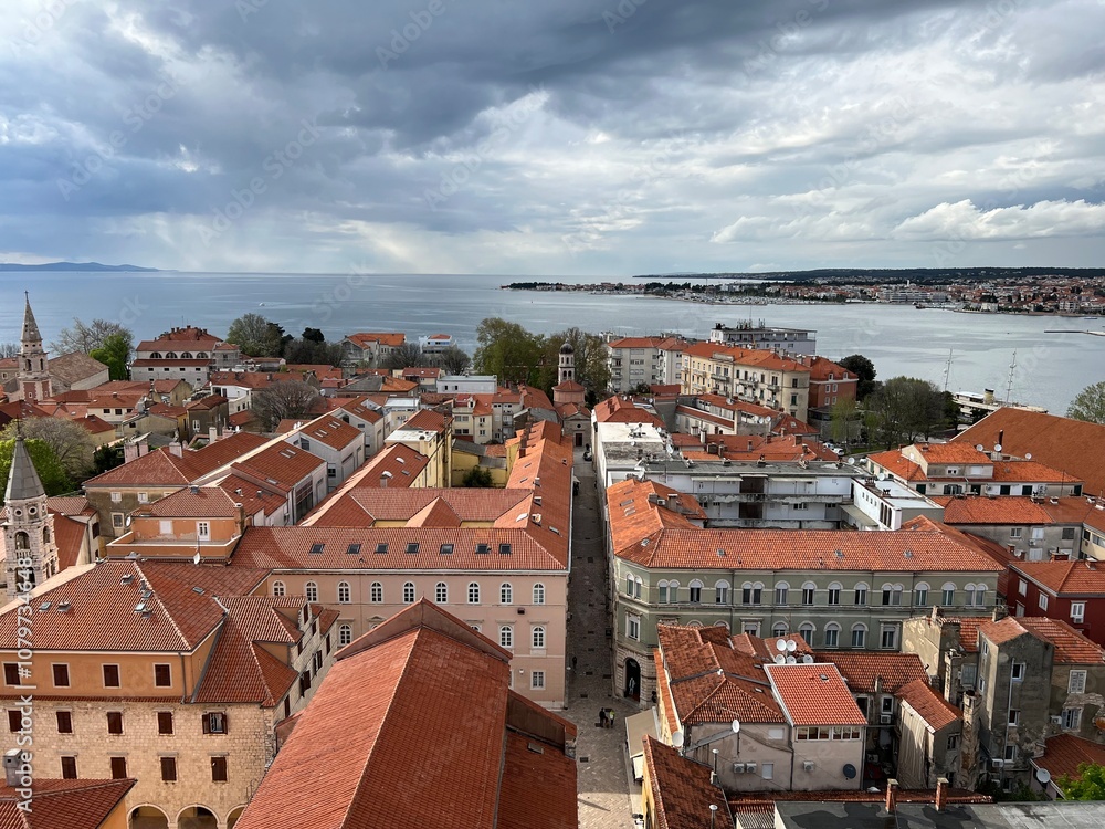 Lookout Bell Tower of St. Anastasia or the view of the old city center of Zadar from the Zadar Cathedral Bell Tower (Croatia) - Vidikovac Zvonik sv. Stošije ili pogled na Zadar sa zvonika katedrale