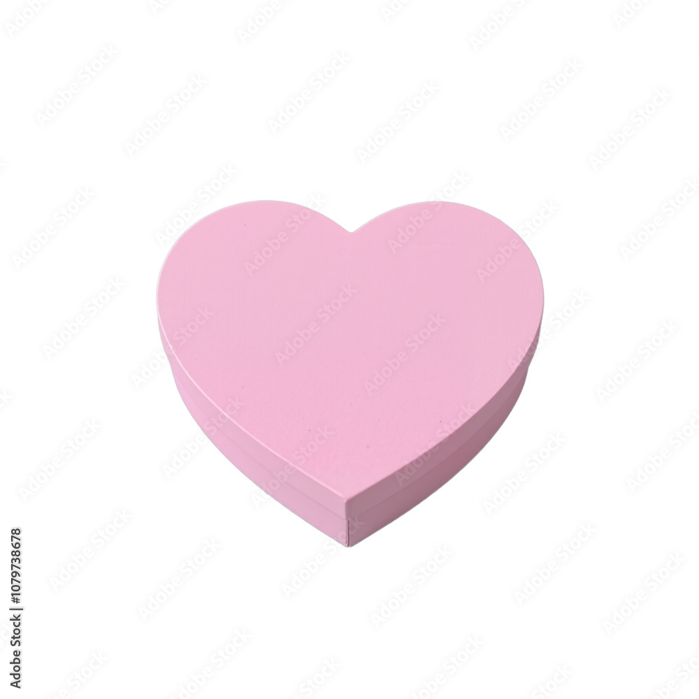 Pink Heart-Shaped Gift Box, Romantic Valentine's Day Present Concept. Pink Heart-Shaped Gift Box, Romantic Valentine's Day Present Concept.
