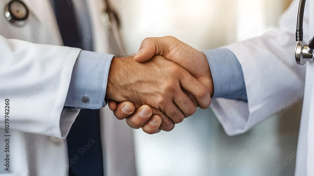 Successful Physician Patient Consultation in Hospital Office with Warm Lighting and Positive Atmosphere Successful Physician Patient Consultation in Hospital Office with Warm Lighting and Positive Atmosphere