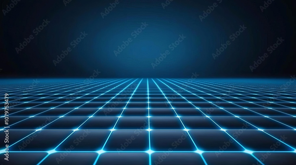 A futuristic grid design with glowing blue lines against a dark background, perfect for technology-themed projects and digital art creations. A futuristic grid design with glowing blue lines against a dark background, perfect for technology-themed projects and digital art creations.