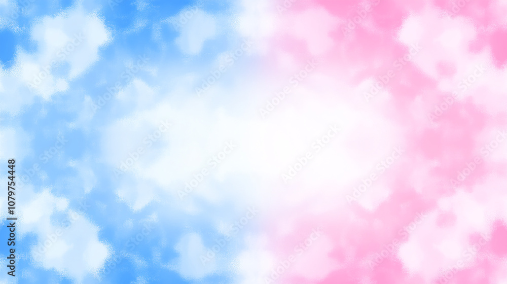 Abstract background with blue and pink blurred hearts. Abstract background with blue and pink blurred hearts.