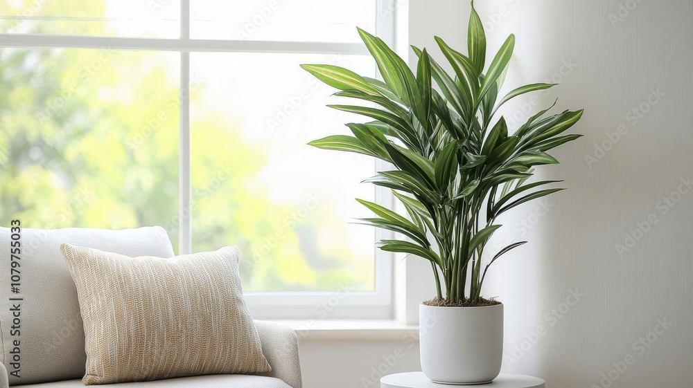 Home office with large indoor plants, soft pillows on the chair, and warm, cozy lighting for a productive space home office, plantfilled Home office with large indoor plants, soft pillows on the chair, and warm, cozy lighting for a productive space home office, plantfilled