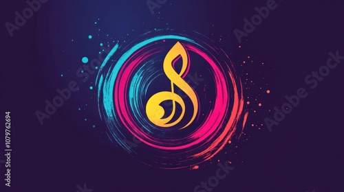 Abstract Music Note Design