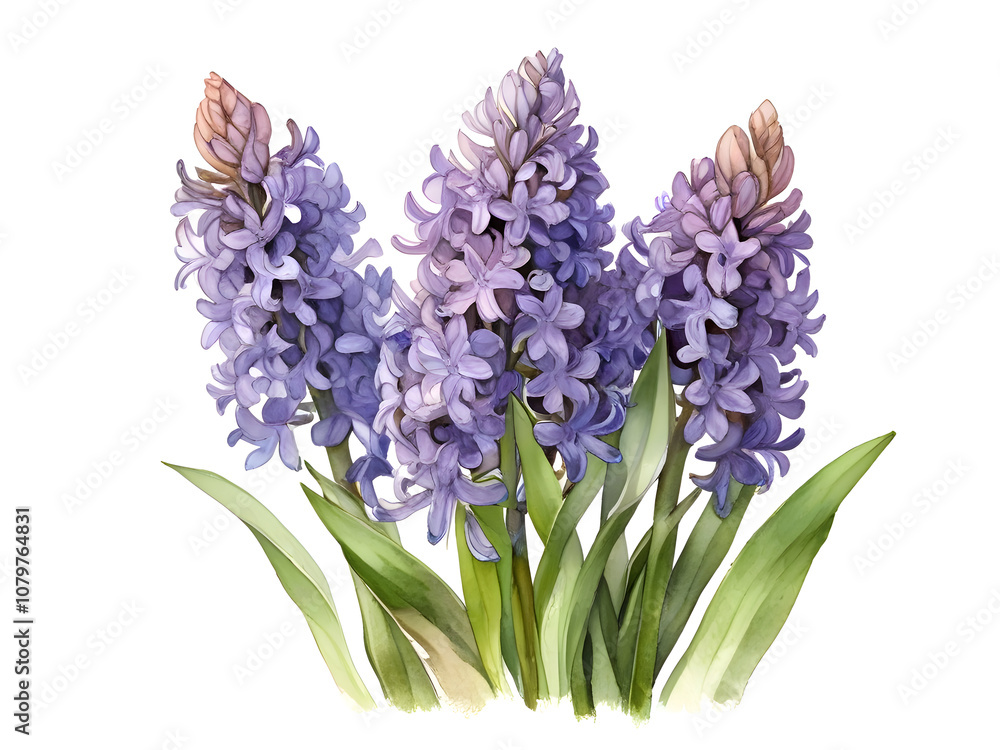 Hyacinth Watercolor Flower Nature Art Hyacinth Watercolor Flower Nature Art