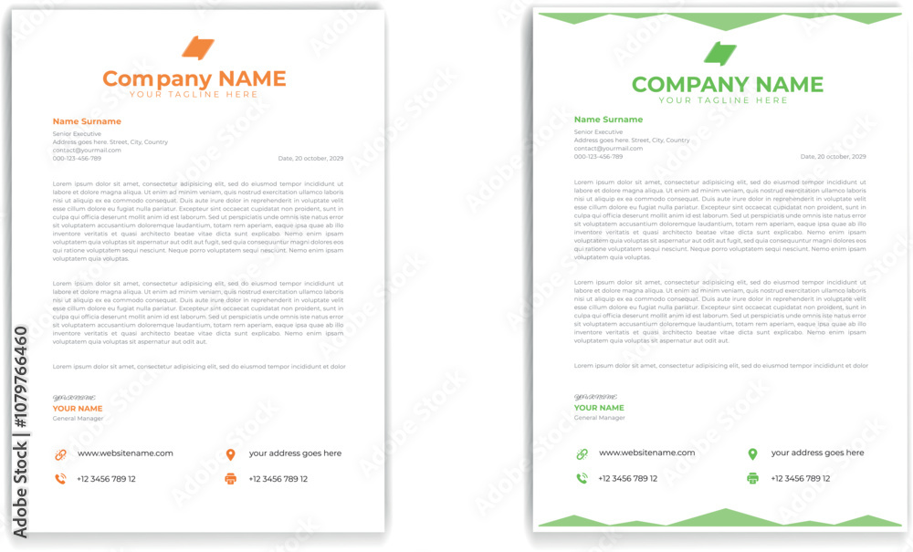 letterhead business template social media design letterhead business template social media design