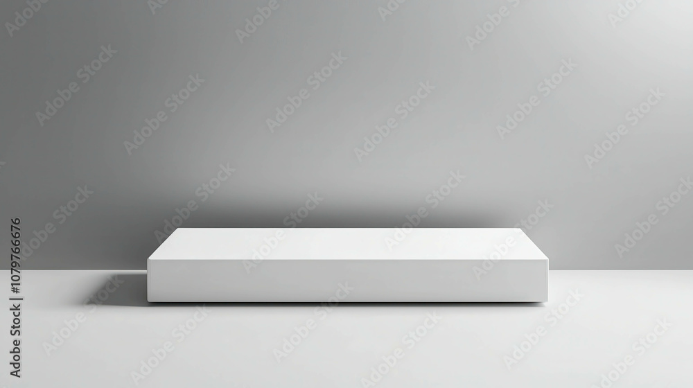 Minimalistic 3D Product Display Stand with Clean Edges Against a Soft Gray Background for Modern Showcases and Product Presentations Minimalistic 3D Product Display Stand with Clean Edges Against a Soft Gray Background for Modern Showcases and Product Presentations