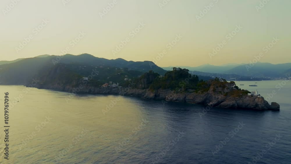 An amazing view of the sea and the mountainous coast. Commercial video. An amazing view of the sea and the mountainous coast. Commercial video.