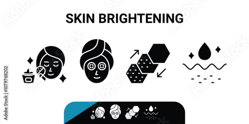 Skin brightening concept icon vector