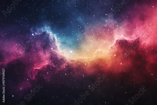 Acolorful space galaxy, cloud nebula, starry night cosmos, and supernova background in the field of science and astronomy. photo