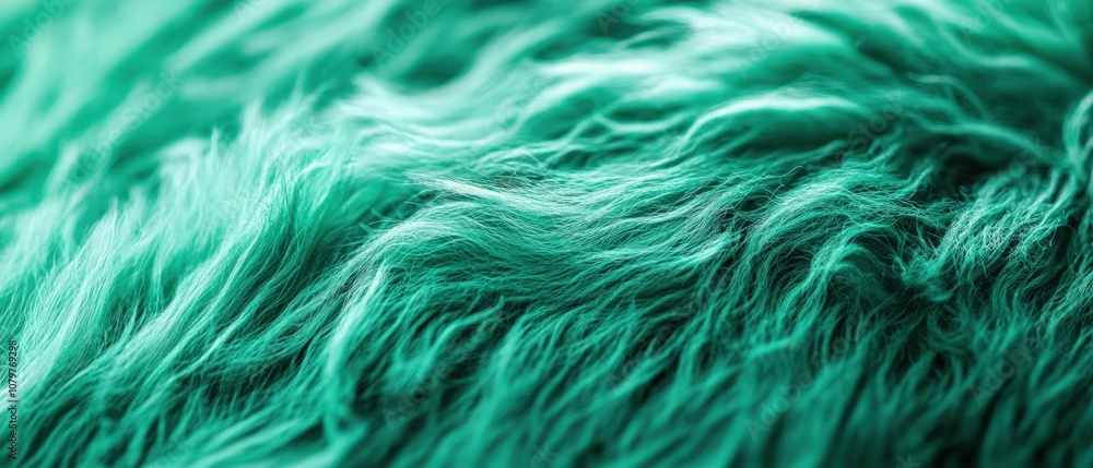 Vibrant green fur texture with flowing strands Vibrant green fur texture with flowing strands