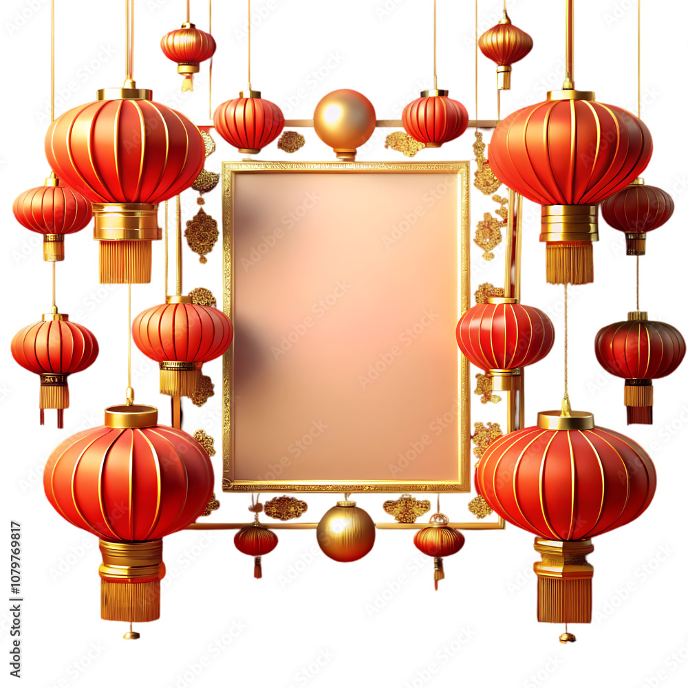 Realistic 3D Chinese New Year Lantern Realistic 3D Chinese New Year Lantern