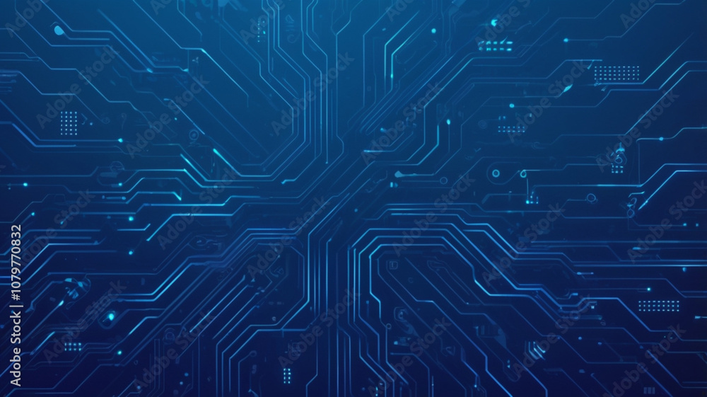 Futuristic vector illustration of a blue circuit board with intricate digital tech elements. Computer motherboard with a chip, processor, and semiconductor. Digital vector illustration Futuristic vector illustration of a blue circuit board with intricate digital tech elements. Computer motherboard with a chip, processor, and semiconductor. Digital vector illustration