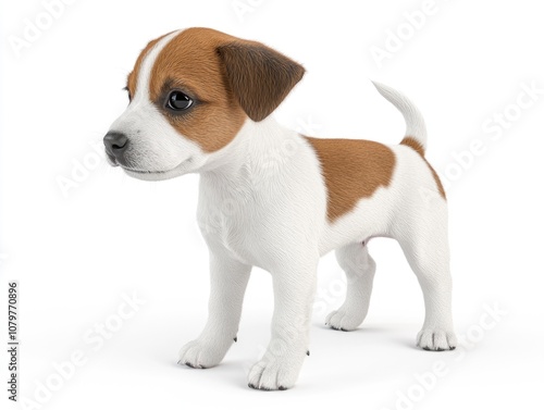 Small brown and white dog photo