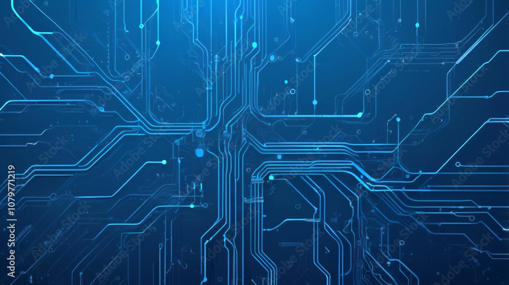 Futuristic vector illustration of a blue circuit board with intricate digital tech elements. Computer motherboard with a chip, processor, and semiconductor. Digital vector illustration Futuristic vector illustration of a blue circuit board with intricate digital tech elements. Computer motherboard with a chip, processor, and semiconductor. Digital vector illustration