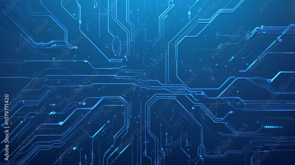 Futuristic vector illustration of a blue circuit board with intricate digital tech elements. Computer motherboard with a chip, processor, and semiconductor. Digital vector illustration Futuristic vector illustration of a blue circuit board with intricate digital tech elements. Computer motherboard with a chip, processor, and semiconductor. Digital vector illustration