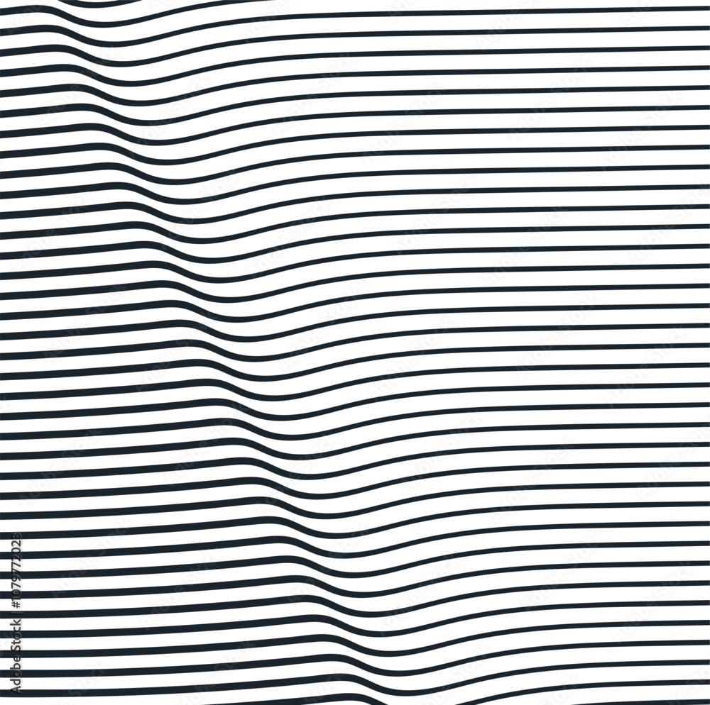 A horizontal striped texture where some of the lines are crumpled or distorted. A horizontal striped texture where some of the lines are crumpled or distorted.