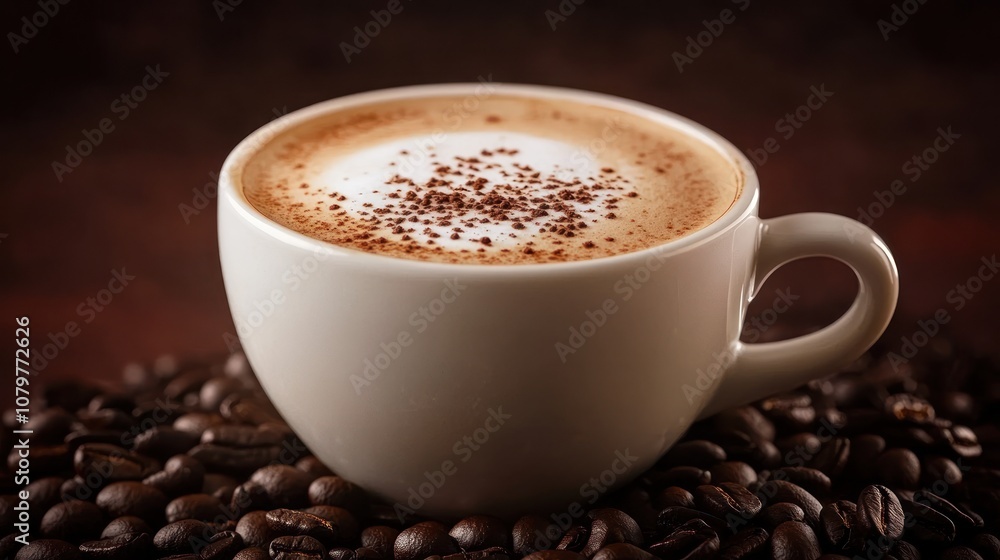 A Cup of Coffee with Cocoa Powder A Cup of Coffee with Cocoa Powder