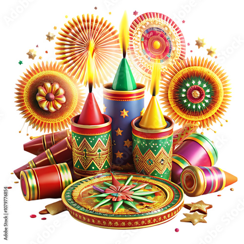Diwali burning crackers