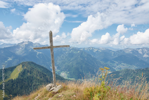 Croix du pic de la corne en haute-savoie