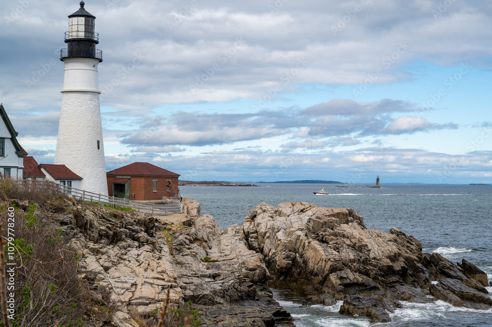Portland Head Light on a Cloudy Day Portland Head Light on a Cloudy Day