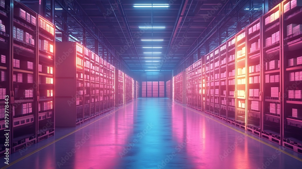 Streamlined Control and High Tech Distribution Center with Vibrant Minimalist Design Streamlined Control and High Tech Distribution Center with Vibrant Minimalist Design