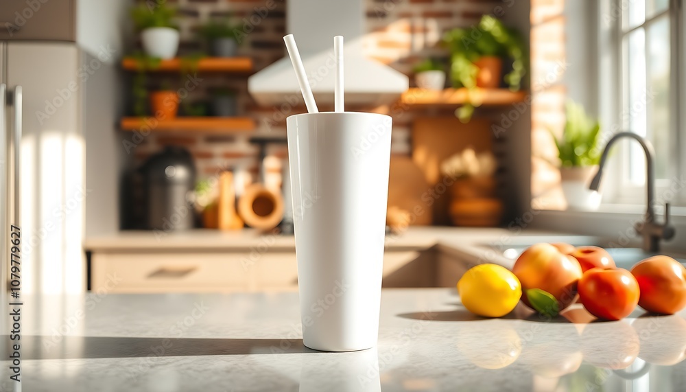 Tumbler with Straw Mockup for Modern Branding Tumbler with Straw Mockup for Modern Branding