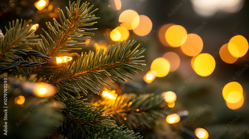 Real photography, indoor composition, large aperture, shallow depth of field, medium shot, softly blurred Christmas tree adorned with light decorations and light spots, clean and tidy image, blank des Real photography, indoor composition, large aperture, shallow depth of field, medium shot, softly blurred Christmas tree adorned with light decorations and light spots, clean and tidy image, blank des