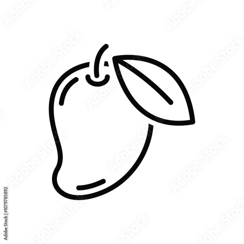 Black line icon for mango