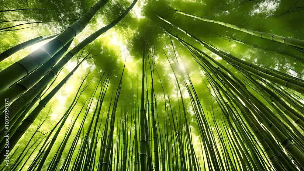 Bamboo Forest Sunlight Through Canopy Lush Green Nature Bamboo Forest Sunlight Through Canopy Lush Green Nature