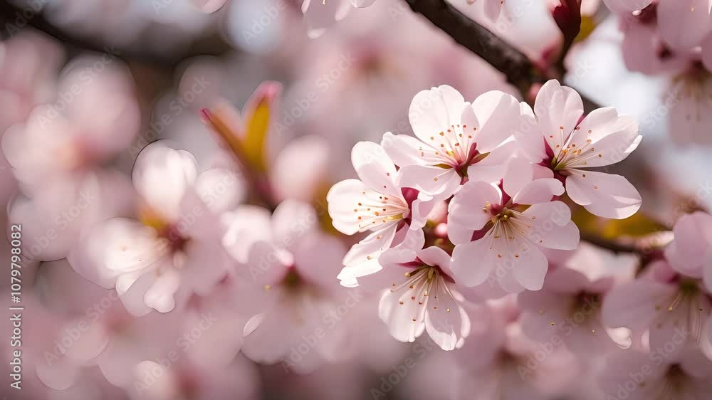 Delicate Pink Blossoms Blooming in Springtime Delicate Pink Blossoms Blooming in Springtime
