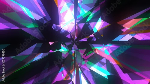 A kaleidoscope. Bright, psychedelic background. Looped video