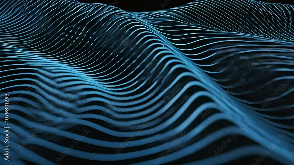 Abstract Wavy Lines in Dark Background, Creating a Mesmerizing Visual Experience Abstract Wavy Lines in Dark Background, Creating a Mesmerizing Visual Experience