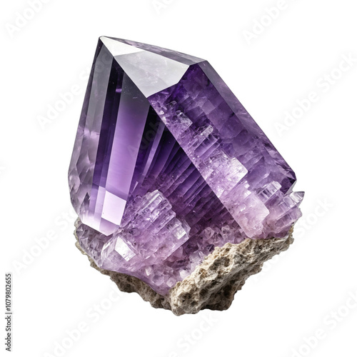 purple amethyst crystal transparent background