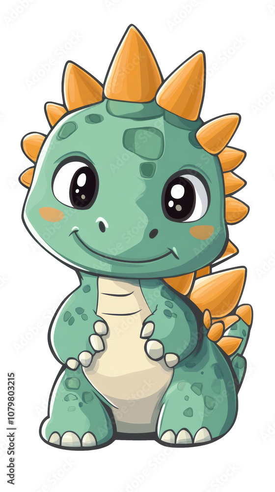 Fototapeta premium A super cute baby Stegosaurus