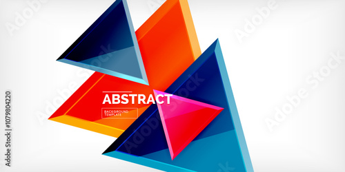 Abstract background - colorful triangles with 3d effect. Vector Illustration For Wallpaper, Banner, Background, Card, Book Illustration, landing page Free Download Abstract background - colorful triangles with 3d effect. Vector Illustration For Wallpaper, Banner, Background, Card, Book Illustration, landing page - GFXLoad