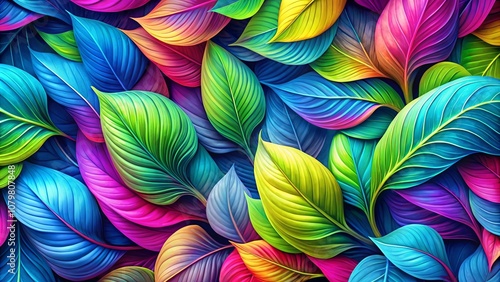 Wallpaper Mural A vibrant tapestry of iridescent leaves, each a canvas of color and texture, creates a captivating display of nature's artistry. Torontodigital.ca