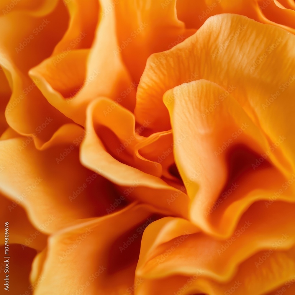Close-up of a vibrant orange rose bloom with delicate petals Close-up of a vibrant orange rose bloom with delicate petals