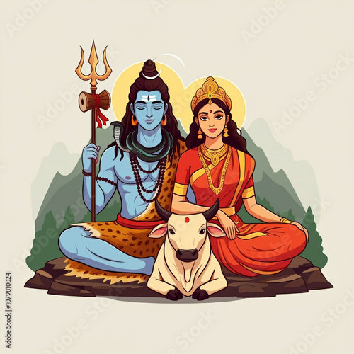 Lord Shiva and Goddess Parv...