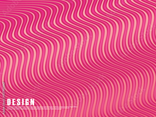 Abstract pink glowing geometric lines on pink background. Modern shiny pink wave lines pattern. Futuristic technology concept, suitable for covers, posters, banners, brochures, websites, etc.