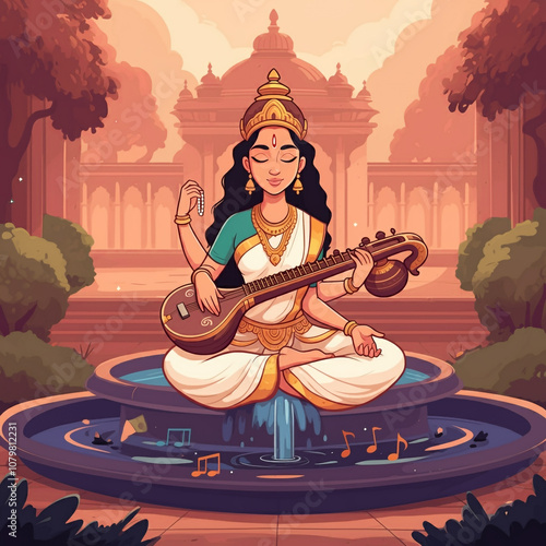 A serene portrayal of Godde...