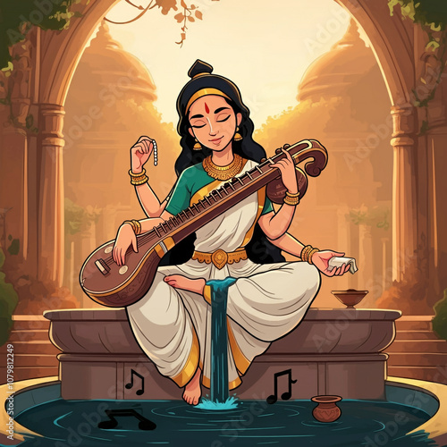A serene portrayal of Godde...