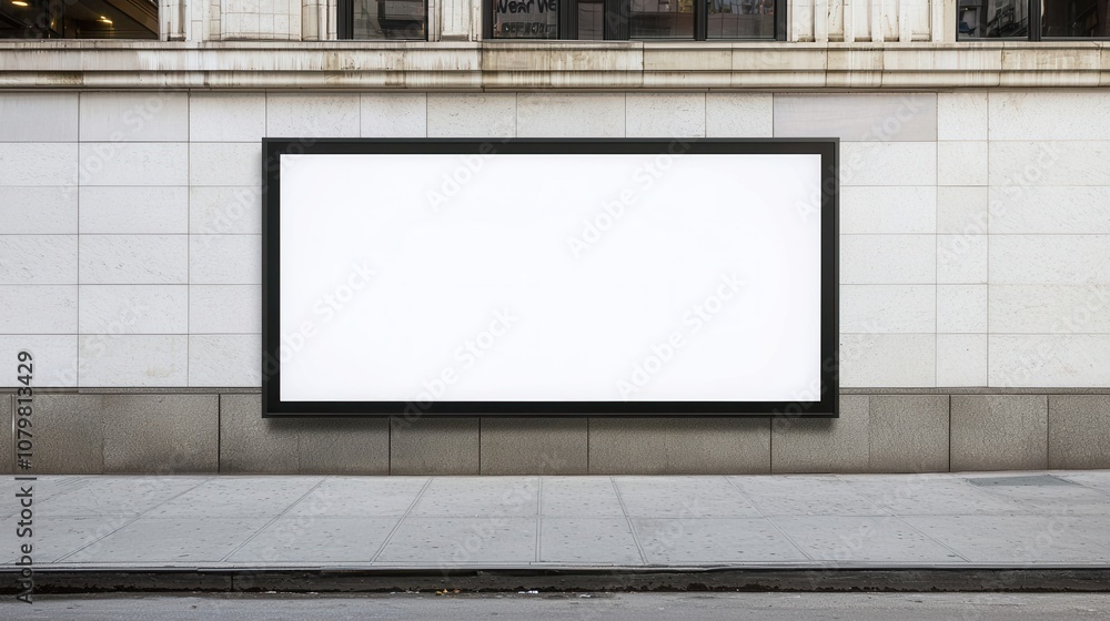 Create stunning advertisements with a clean white billboard surrounded by subtle ambient light for maximum impact Create stunning advertisements with a clean white billboard surrounded by subtle ambient light for maximum impact