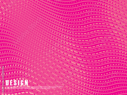 Abstract pink glowing geometric lines on pink background. Modern shiny pink wave lines pattern. Futuristic technology concept, suitable for covers, posters, banners, brochures, websites, etc.