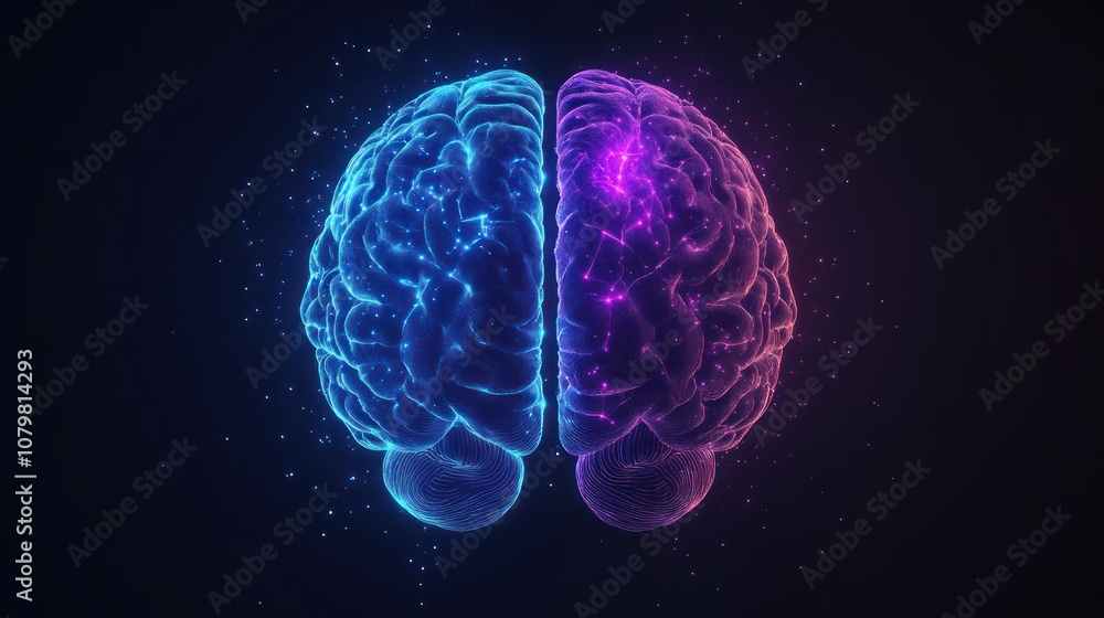 Obraz premium Human Brain Digital Illustration