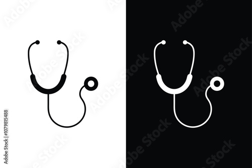 Minimalist Stethoscope Icon. Clean Vector Design for Medical Applications
